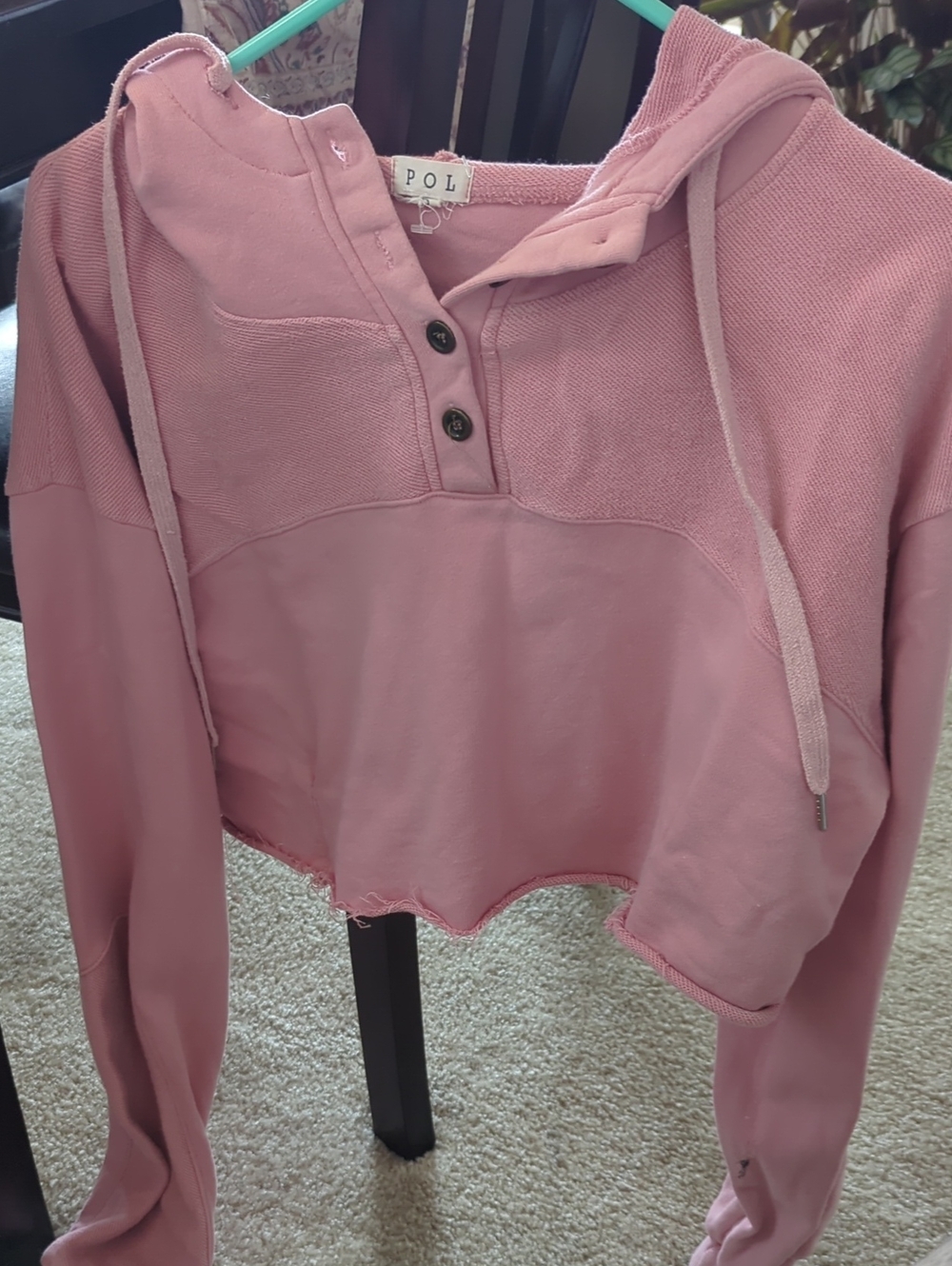 POL Cropped Sweatshirt With Hood